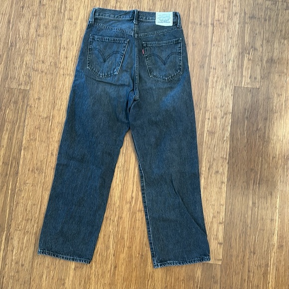 Levis Ridcage Straight jeans - washed black sz 27 - Picture 3 of 6